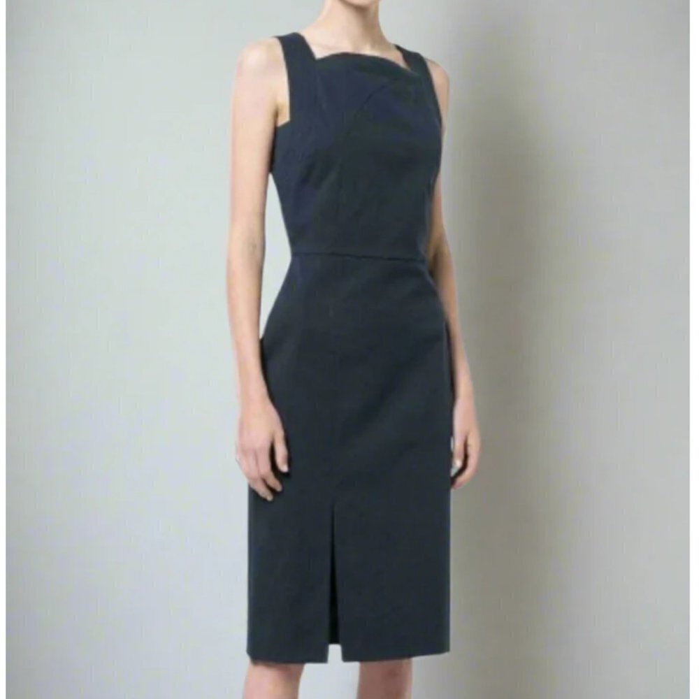 Adam Lippes Blue Sleeveless Sheath Dress Womens Size 0 Knee Length